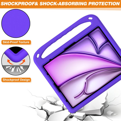 For iPad Air 13 2024 Handle EVA Shockproof Tablet Case with Holder(Purple) - iPad Air 13 2024 Cases by buy2fix | Online Shopping UK | buy2fix