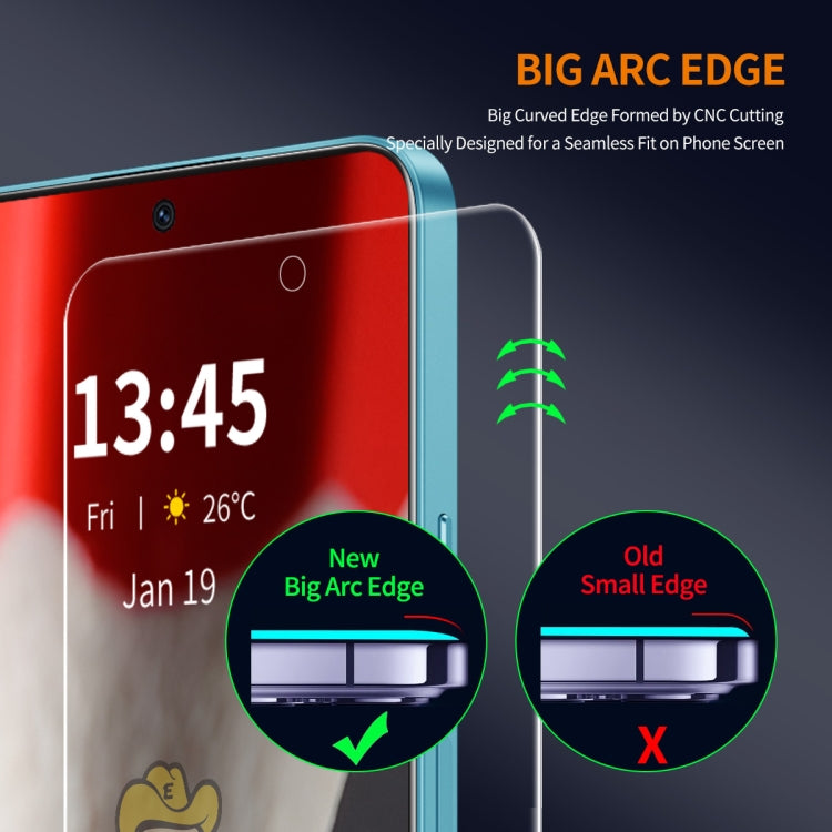 For Samsung Galaxy S24 FE 5G 2pcs ENKAY 9H Big Arc Edge High Aluminum-silicon Tempered Glass Film - Galaxy S24 FE 5G Tempered Glass by ENKAY | Online Shopping UK | buy2fix