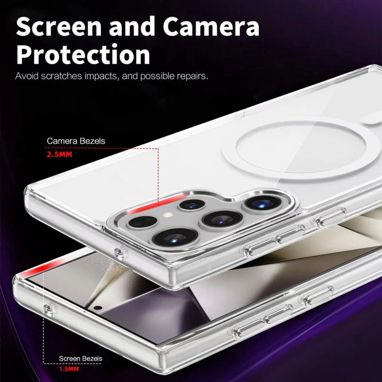 For Samsung Galaxy S24+ 5G Ice Color Magnetic Series TPU Hybrid Acrylic Magsafe Phone Case(Transparent) - Galaxy S24+ 5G Cases by buy2fix | Online Shopping UK | buy2fix