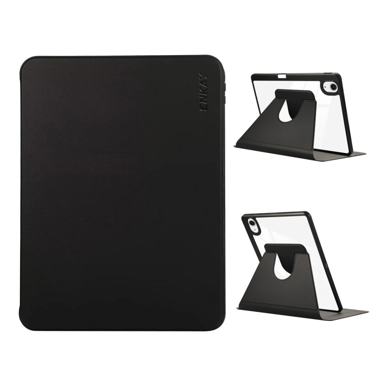 For iPad Air 13 2024 ENKAY 360 Rotation PMMA Leather Smart Tablet Case with Pen Slot(Black) - iPad Air 13 2024 Cases by ENKAY | Online Shopping UK | buy2fix