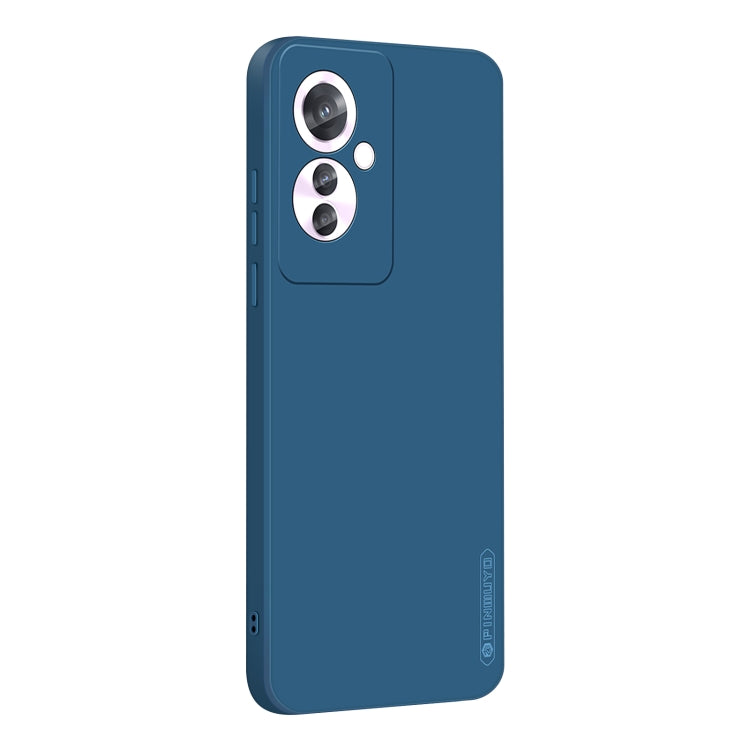 For OPPO Reno11 F PINWUYO Sense Series Liquid Silicone TPU Phone Case(Blue) - OPPO Cases by PINWUYO | Online Shopping UK | buy2fix