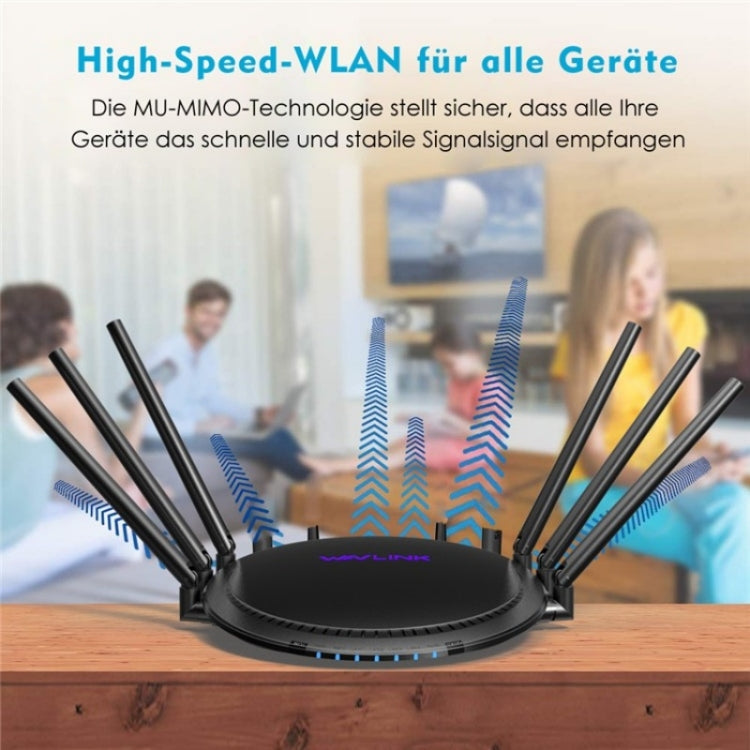 WAVLINK WN531A6 Dual Band Wireless Repeater AC2100 Gigabit Ethernet Port WiFi Router, Plug:EU Plug - Wireless Routers by WAVLINK | Online Shopping UK | buy2fix