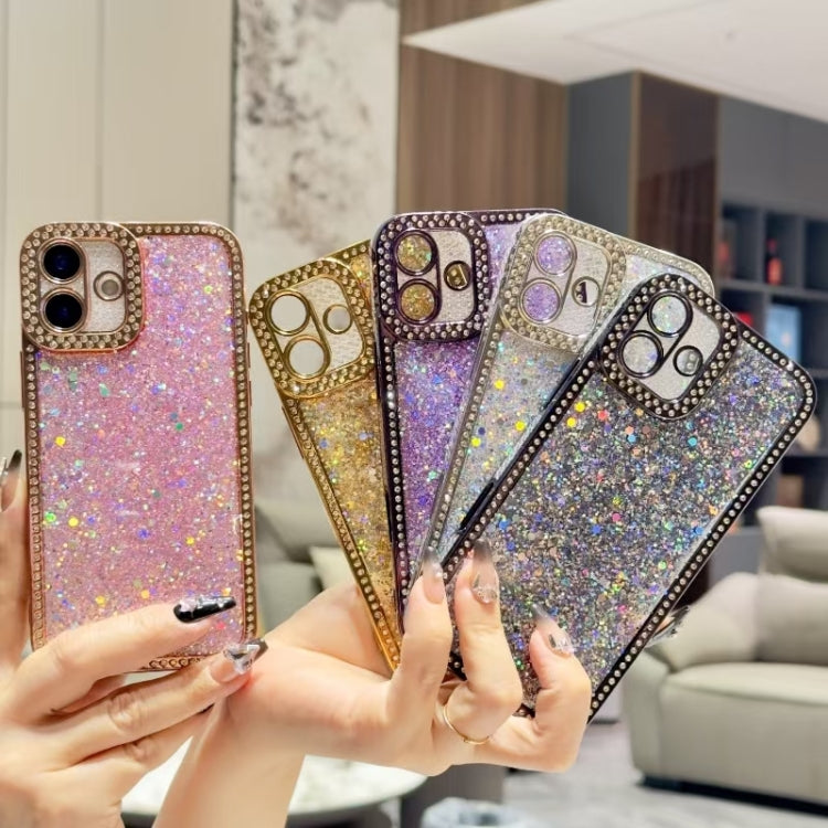 For iPhone 16 Pro Diamond Glitter Sequins TPU Phone Case(Silver) - iPhone 16 Pro Cases by buy2fix | Online Shopping UK | buy2fix