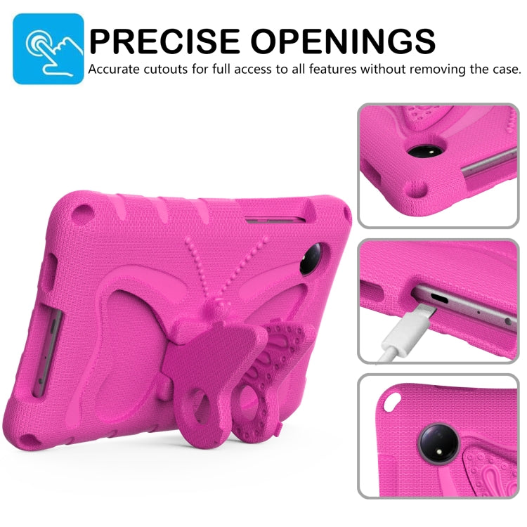 For Xiaomi Redmi Pad SE 8.7 2024 Butterfly Bracket EVA Shockproof Tablet Case(Rose Red) - More Tablet Cases by buy2fix | Online Shopping UK | buy2fix