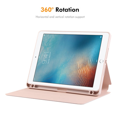 For iPad Air / Air 2 / 9.7 2017 / 2018 ENKAY 360 Rotation TPU Leather Smart Tablet Case with Pen Slot(Pink) - iPad 9.7 (2018) & (2017) Cases by ENKAY | Online Shopping UK | buy2fix