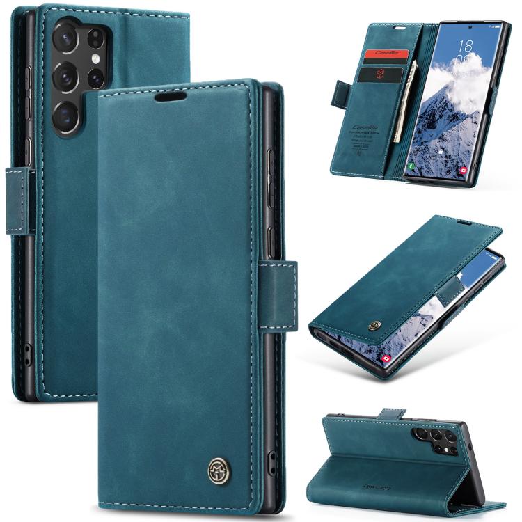 For Samsung Galaxy S25 Ultra 5G CaseMe 013 Multifunctional Horizontal Flip Leather Phone Case(Blue) - Galaxy S25 Ultra 5G Cases by CaseMe | Online Shopping UK | buy2fix