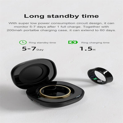 R09 SIZE 9 Smart Ring, Support Heart Rate / Blood Oxygen / Sleep Monitoring / Multiple Sports Modes(Black) - Smart Rings / Smart Telephones by buy2fix | Online Shopping UK | buy2fix