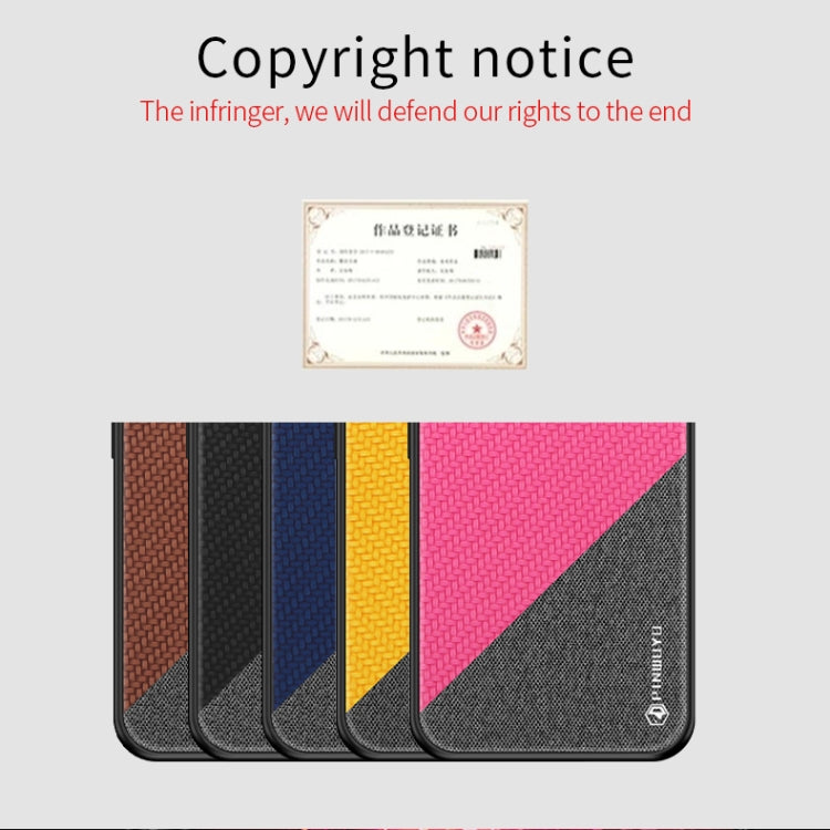 For Xiaomi RedMi Note 8 PINWUYO Rong Series  Shockproof PC + TPU+ Chemical Fiber Cloth Protective Cover(Red) - Xiaomi Cases by buy2fix | Online Shopping UK | buy2fix