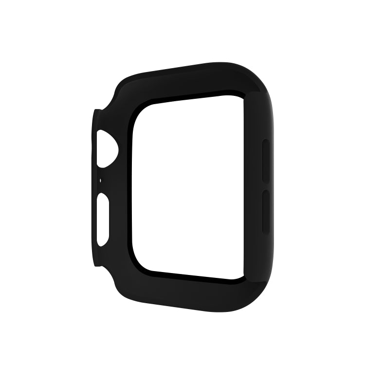 ENKAY Hat-prince Full Coverage PC Case + Tempered Glass Protector for Apple Watch Series 5 / 4 40mm(Black) - Watch Cases by ENKAY | Online Shopping UK | buy2fix