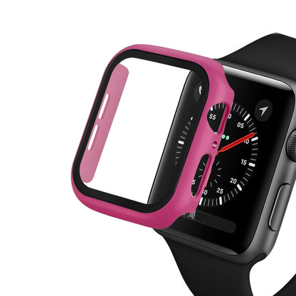 ENKAY Hat-prince Full Coverage PC Case + Tempered Glass Protector for Apple Watch Series 5 / 4 40mm(Rose) - Watch Cases by ENKAY | Online Shopping UK | buy2fix