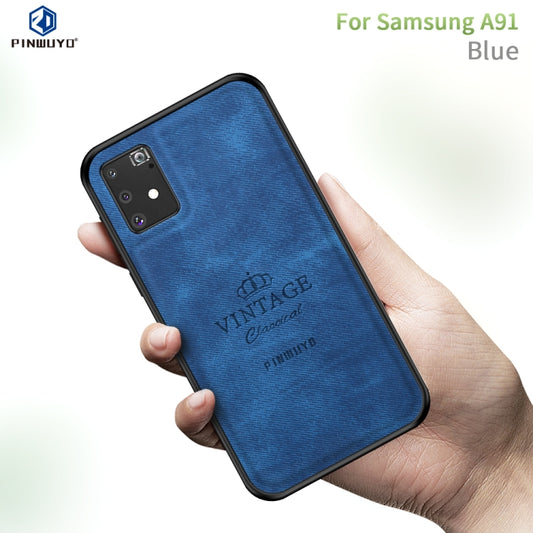 For Galaxy A91 / S10 Lite PINWUYO Zun Series PC + TPU + Skin Anti-fall All-inclusive Protective Case(Blue) - Galaxy Phone Cases by PINWUYO | Online Shopping UK | buy2fix