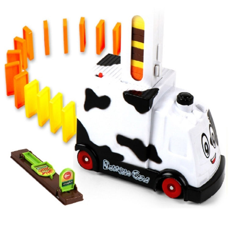 Puzzle Domino Car Electric Train With Sound And Light Music Automatic Licensing Electric Car Toy(White Cow) - Music Toys by buy2fix | Online Shopping UK | buy2fix