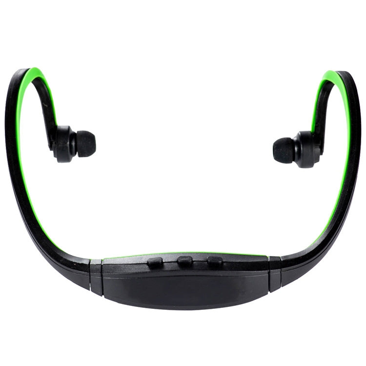 S9 Wireless Sports Bluetooth Earphones for iPhone Huawei XiaoMi Phone, Support TF / SD Card & Microphone(Green) - Neck-mounted Earphone by buy2fix | Online Shopping UK | buy2fix