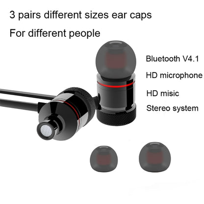 MoreBlue S07 Wireless Bluetooth Earphones Metal Magnetic Stereo Bass Headphones Cordless Sport Headset Earbuds With Microphone(Gold) - Bluetooth Earphone by buy2fix | Online Shopping UK | buy2fix