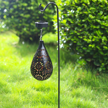 Solar Garden Hanging Light Outdoor Garden Decoration Projection Lamp Waterproof Iron Chandelier - Solar Lights by buy2fix | Online Shopping UK | buy2fix