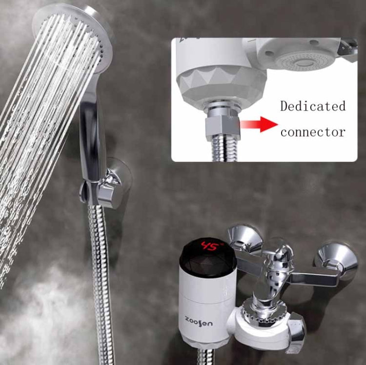 Zoosen Electric Hot Water Faucet Connection Type Instant Hot Water Faucet CN Plug, Style:White + Leak Protection - Faucets & Accessories by zoosen | Online Shopping UK | buy2fix