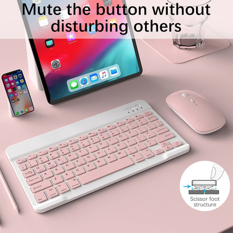 Universal Ultra-Thin Portable Bluetooth Keyboard and Mouse Set For Tablet Phones, Size:10 inch(Purple Keyboard + White Mouse) - Universal Keyboard by buy2fix | Online Shopping UK | buy2fix