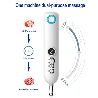 Smart  Rechargeable Meridian Pen Hot Compress Pulse Acupuncture Acupuncture Massager, Specification： Standard - Massage & Relaxation by buy2fix | Online Shopping UK | buy2fix