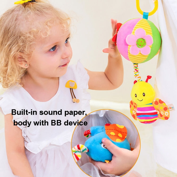 Stroller Drawstring Cloth Ball Toy Baby Soothing Hand Grab Ball Plush Bed Bell Lathe Pendant(Be) - Baby Toys by buy2fix | Online Shopping UK | buy2fix