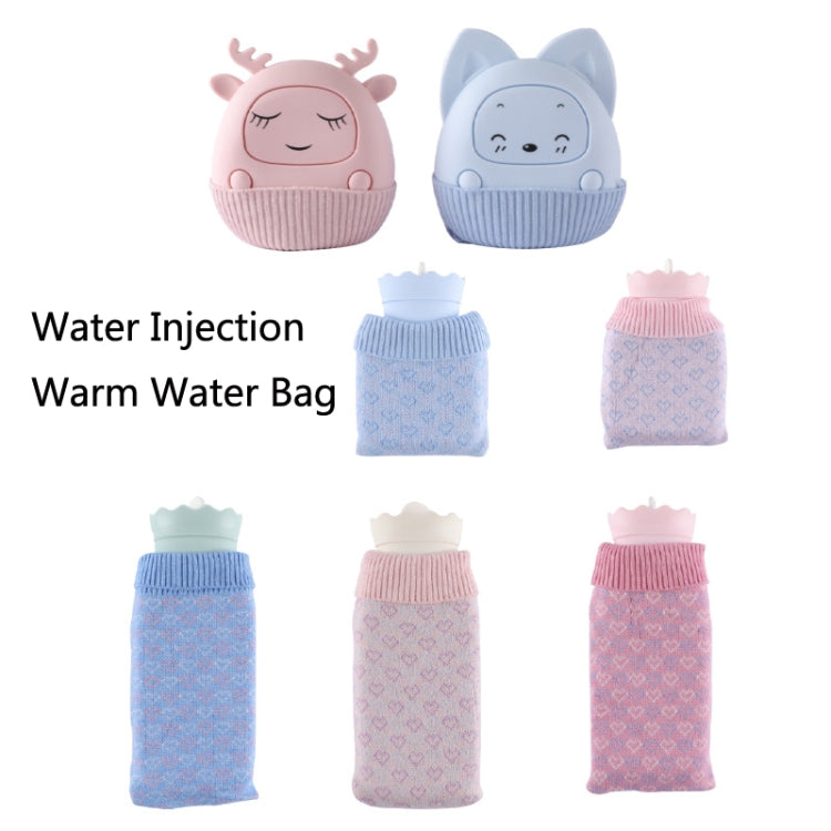 Winter Silicone Hand Warmer Cartoon Cute Water Injection Warm Water Bag, Colour: Beige Love - Hot Water Bags by buy2fix | Online Shopping UK | buy2fix