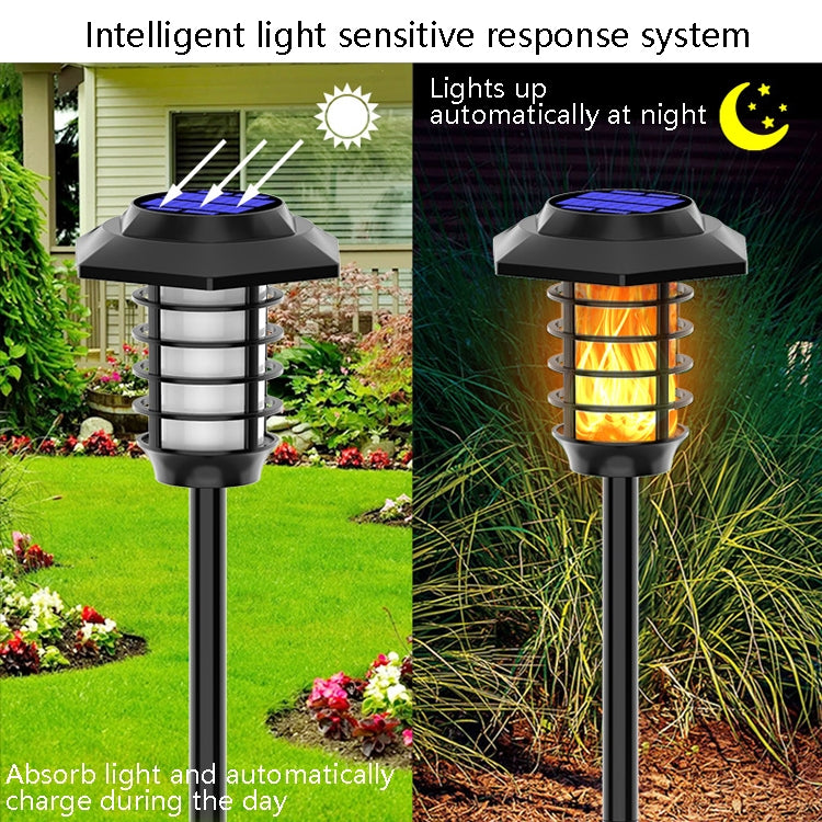 Solar LED Lawn Simulation Flame Lamp Outdoor Garden Lighting Landscape Light, Spec: 48 LED - Solar Lights by buy2fix | Online Shopping UK | buy2fix