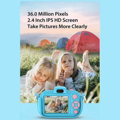 DC502 2.4-Inch 16X Zoom 2.7K Video Recording Children Digital Camera, Color: Blue No Card(AU Plug) - Children Cameras by buy2fix | Online Shopping UK | buy2fix