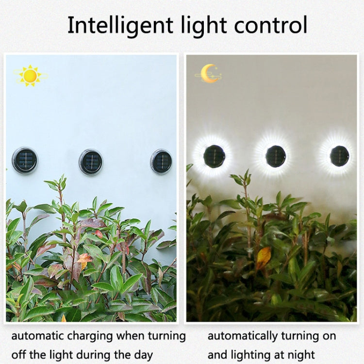 8 LED Solar Outdoor Waterproof Transparent Buried Light(Round-White Light) - Buried Lights by buy2fix | Online Shopping UK | buy2fix