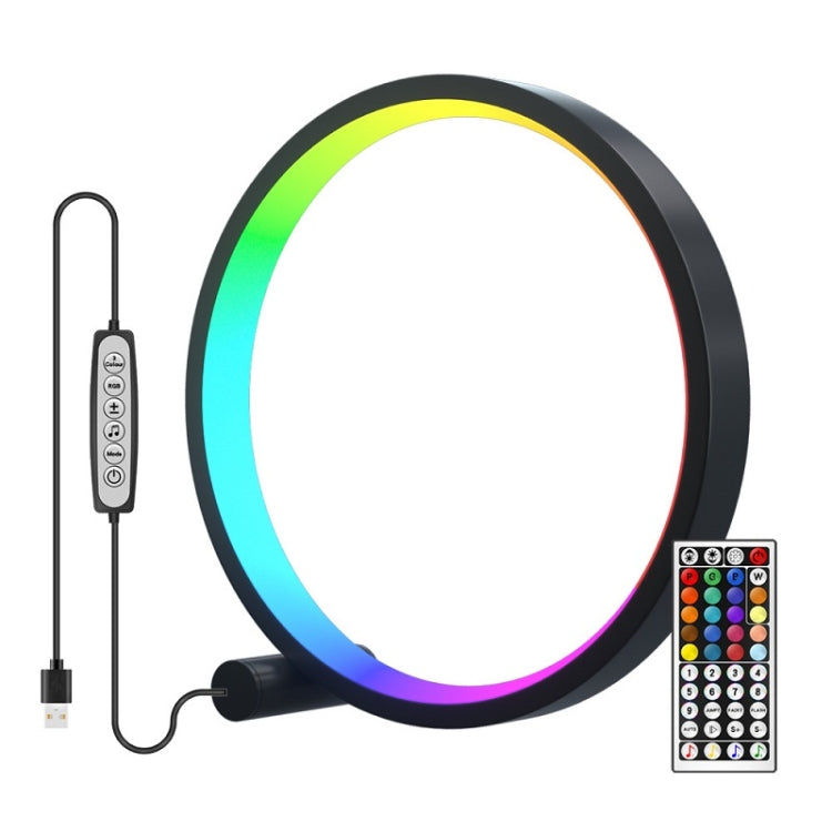 10 inch USB Music Rhythm RGB LED Atmosphere Ring Light - Novelty Lighting by buy2fix | Online Shopping UK | buy2fix