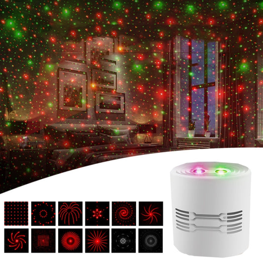 C209 USB Charge Mini Laser Stage Atmosphere Light, Specification: 12 In 1 Style (White) - Stage Lighting by buy2fix | Online Shopping UK | buy2fix