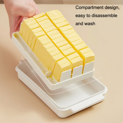 Transparent Large Capacity Butter Cut Storage Box(White) - Cutter & Peeler by buy2fix | Online Shopping UK | buy2fix