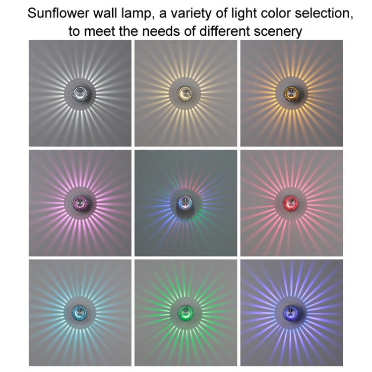 LED Aluminum Aisle Light Sunflower Corridor Lamp Decorative Light, Power source: Visible Installation 3W(Green) - Novelty Lighting by buy2fix | Online Shopping UK | buy2fix