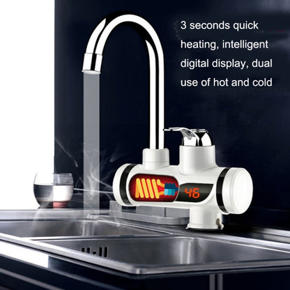 Kitchen Hot and Cold Dual-use Instant Faucets EU Plug, Style: Round Screen Type - Faucets & Accessories by buy2fix | Online Shopping UK | buy2fix