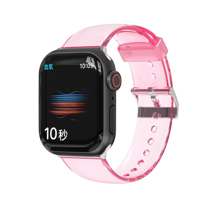 TPU Fuel Injection Watch Band For Apple Watch Series 7 45mm /6&SE&5&4 44mm /3&2&1 42mm(Transparent  Orange) - Watch Bands by null | Online Shopping UK | buy2fix