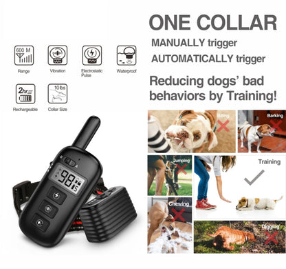 Remote Control Trainer Dog Collar Automatic Bark Stop Device, Specification: 1 Drag 3 - Training Aids by buy2fix | Online Shopping UK | buy2fix