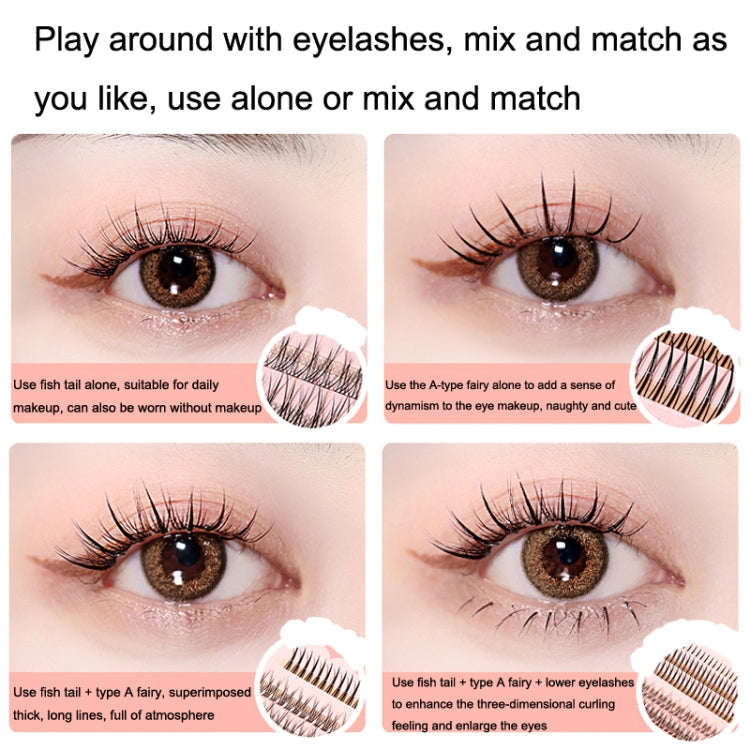 BQI B7229 Lightweight Natural Curling Three-dimensional Slim False Eyelashes, Style: Type A+Fishtail (200PCS) - Eyes by BQI | Online Shopping UK | buy2fix