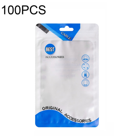 100 PCS  Charging Cable U Disk Universal Color Printing Sealing Pocket(11x18cm Blue Matte) -  by buy2fix | Online Shopping UK | buy2fix