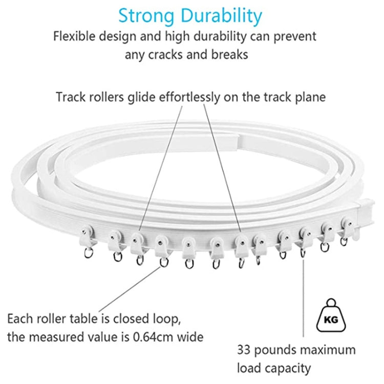 Model Steel Rail Bending Curtain Rail Flexible Guide Set, Size: 3m - Curtain Decorative Accessories by buy2fix | Online Shopping UK | buy2fix