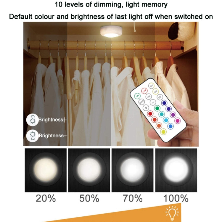 6 Lights 2 Remote Control 13-colour Night Light RGB Infrared Dimmable Cabinet Light - Novelty Lighting by buy2fix | Online Shopping UK | buy2fix