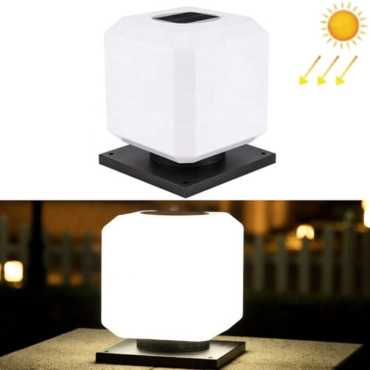 003 Solar Square Outdoor Post Light LED Waterproof Wall Lights, Size: 30cm (White Light) - Solar Lights by buy2fix | Online Shopping UK | buy2fix