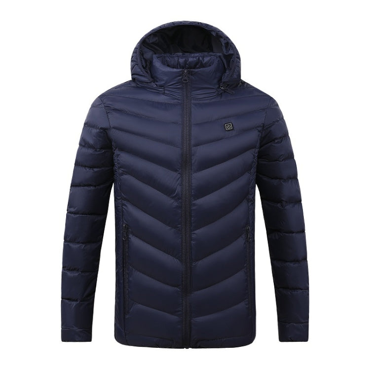 4 Zone Blue USB Winter Electric Heated Jacket Warm Thermal Jacket, Size: L - Down Jackets by buy2fix | Online Shopping UK | buy2fix