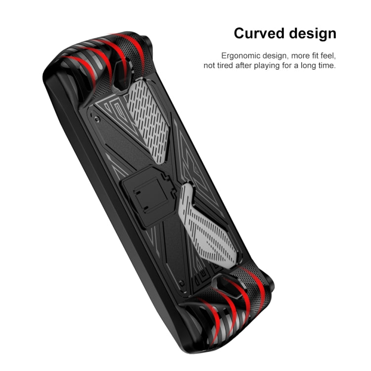 For Asus ROG Ally Game Console TPU Soft Cover With Holder Bracket(Black) - Accessories by buy2fix | Online Shopping UK | buy2fix