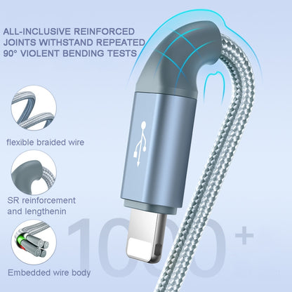 ROMOSS CB25 3 In 1 3.5A  8 Pin + Micro USB + Type C/USB-C Cable 1m(Space Gray) - Multifunction Cable by ROMOSS | Online Shopping UK | buy2fix