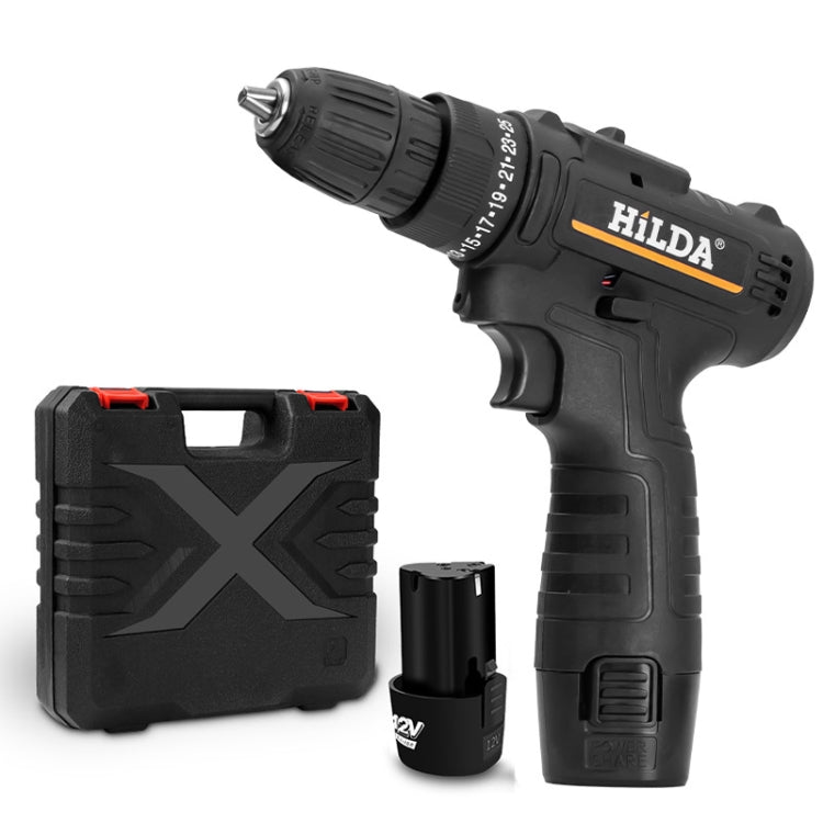 HILDA Home Power Drill 12V Li-Ion Drill With Charger And Battery, EU Plug, Model: Plastic Packing - Drill & Drill Bits by HILDA | Online Shopping UK | buy2fix