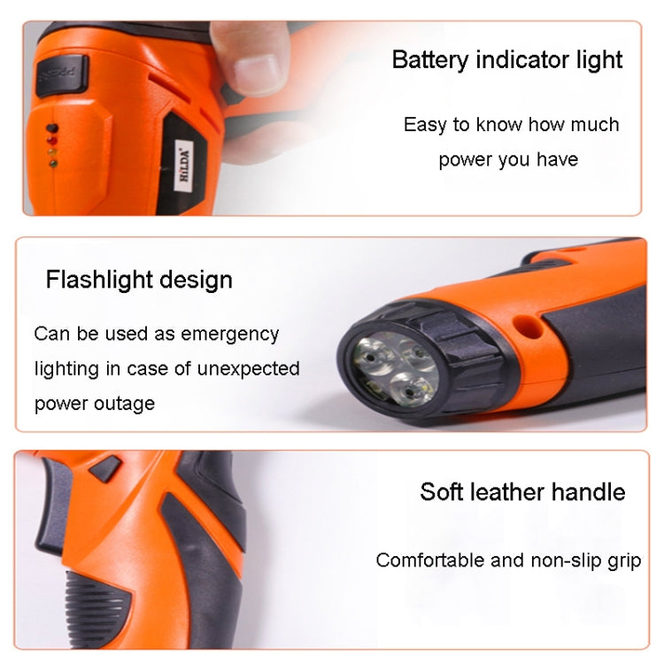 HILDA Multi-Function Li-Ion Screwdriver Mini Screwdriver Set(Orange) - Screws by HILDA | Online Shopping UK | buy2fix