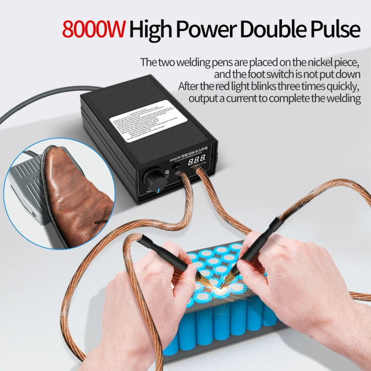 8000W High Power 18650 Battery Handheld Spot Welding Machine, Style: Footswitch Version US Plug - Others by buy2fix | Online Shopping UK | buy2fix