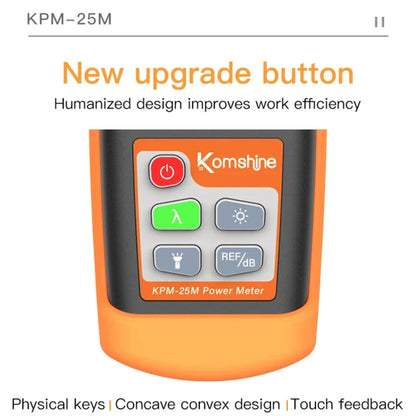 Komshine Mini Handheld Optical Power Meter Fiber Loss Measurement, Specification: KPM-25M-A/-70DBM to +6DBM - Fiber Optic Test Pen by Komshine | Online Shopping UK | buy2fix