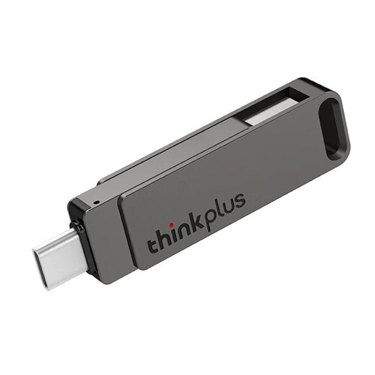 Lenovo Thinkplus MU110 USB3.2+Type-C Dual Interface Rotation Flash Drive, Size: 64GB(Grey) - USB Flash Drives by Lenovo | Online Shopping UK | buy2fix