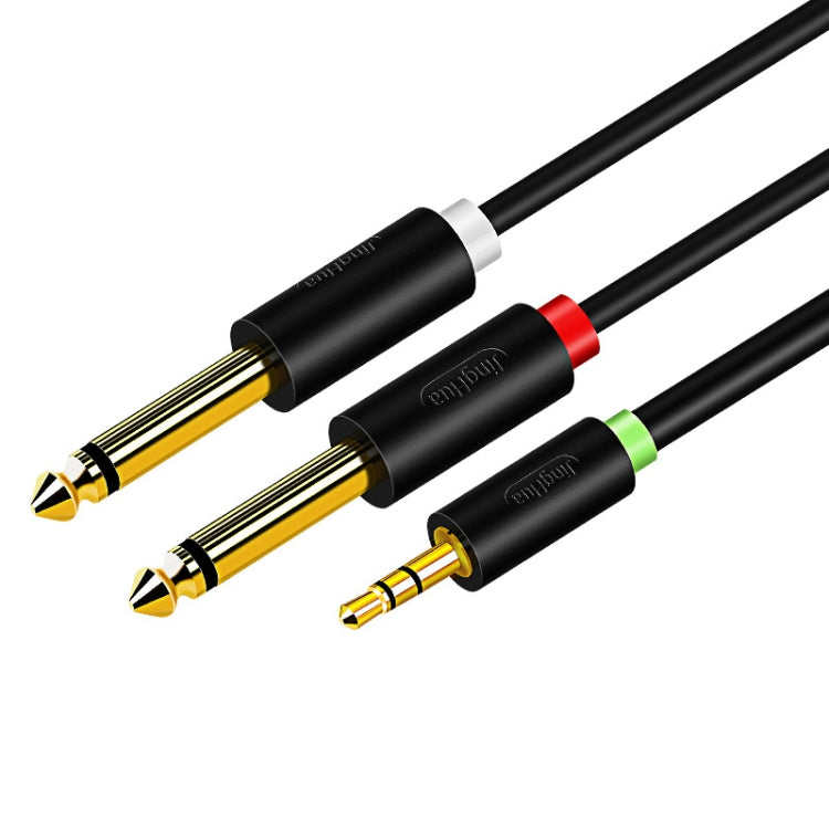 JINGHUA 3.5mm To Dual 6.5mm Audio Cable 1 In 2 Dual Channel Mixer Amplifier Audio Cable, Length: 5m - Aux Cable by JINGHUA | Online Shopping UK | buy2fix