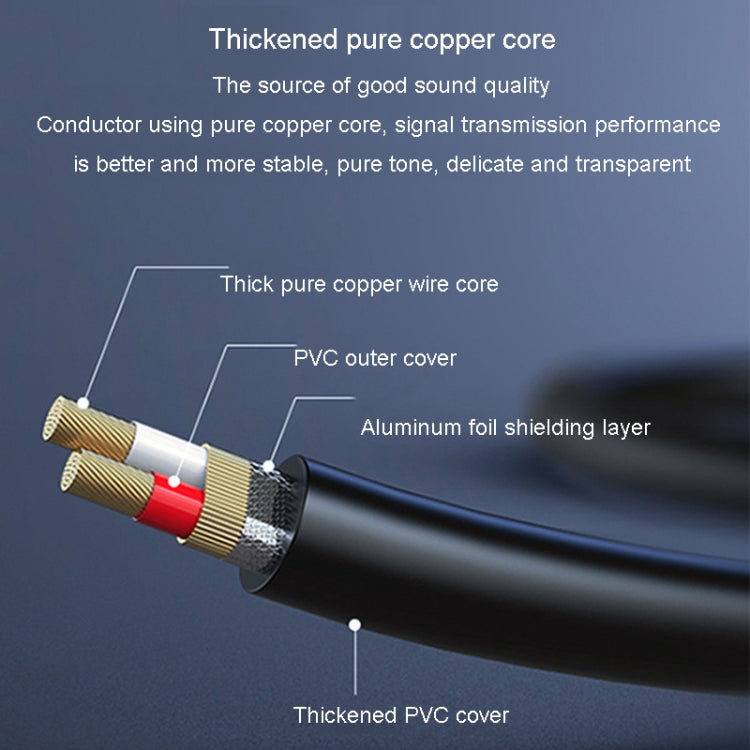 JINGHUA 3.5mm To Dual 6.5mm Audio Cable 1 In 2 Dual Channel Mixer Amplifier Audio Cable, Length: 10m - Aux Cable by JINGHUA | Online Shopping UK | buy2fix