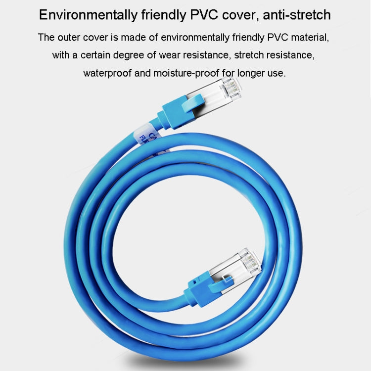 JINGHUA Category 6 Gigabit Double Shielded Router Computer Project All Copper Network Cable, Size: 3M(Blue) - Lan Cable and Tools by JINGHUA | Online Shopping UK | buy2fix